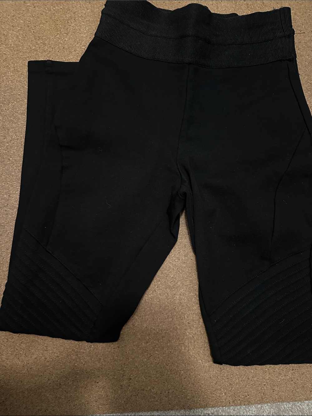 Zara Black Ribbed Leggings